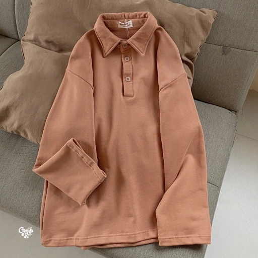 Image of KANA Polo Oversized Sweatshirts | Nudepink