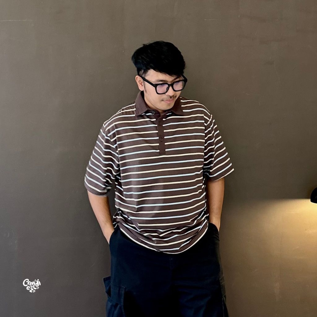 KANA PHAP Polo Oversized Sweatshirt | Chocolate
