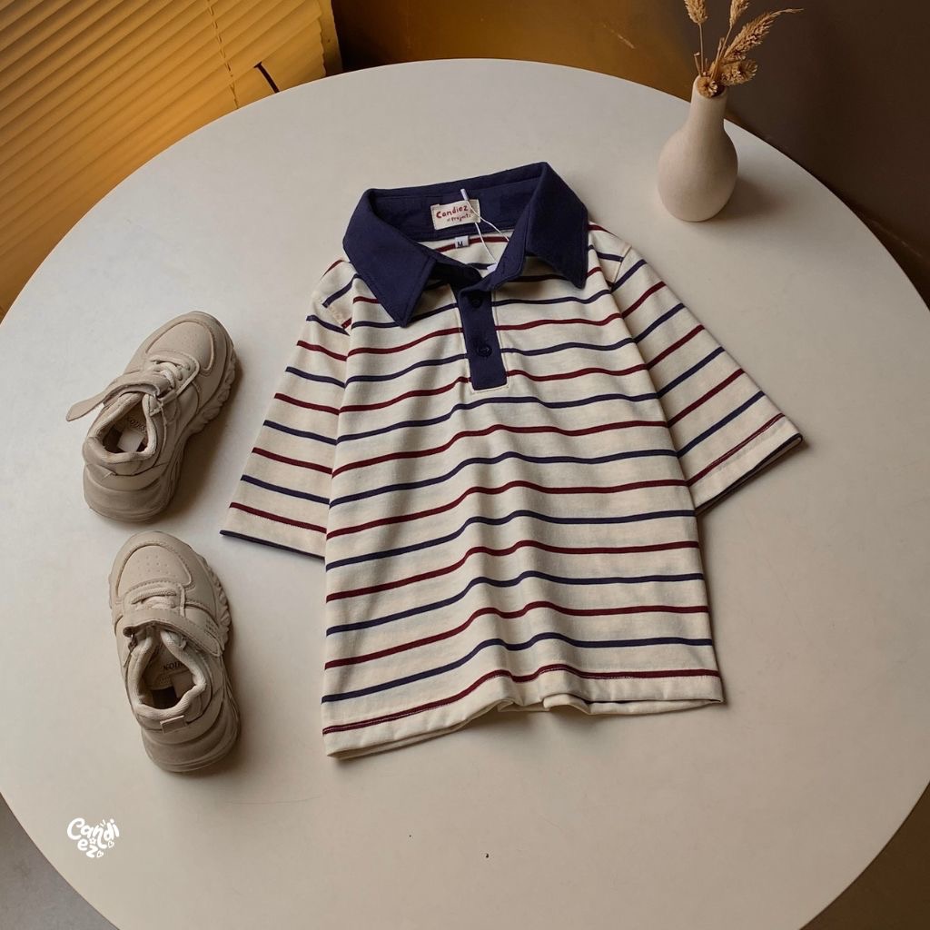 KANA KIDS Polo Oversized Sweatshirt | Oat Navy