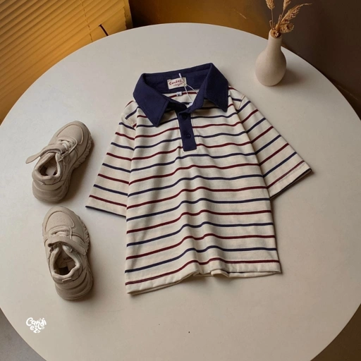 KANA KIDS Polo Oversized Sweatshirt | Oat Navy