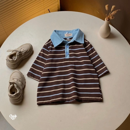 KANA KIDS Polo Oversized Sweatshirt | Choco Blue
