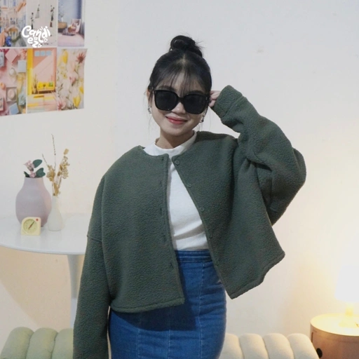 Image of ASYA Oversized Outer | Seaweed