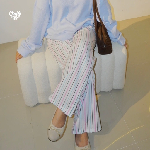 Image of LUNETTE Stripes Pants | Ice Cream