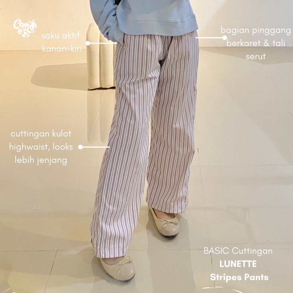 LUNETTE Stripes Pants | Pink