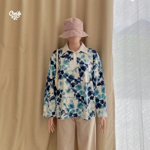 Image of KANA Polo Oversized Sweatshirts | Special Blue