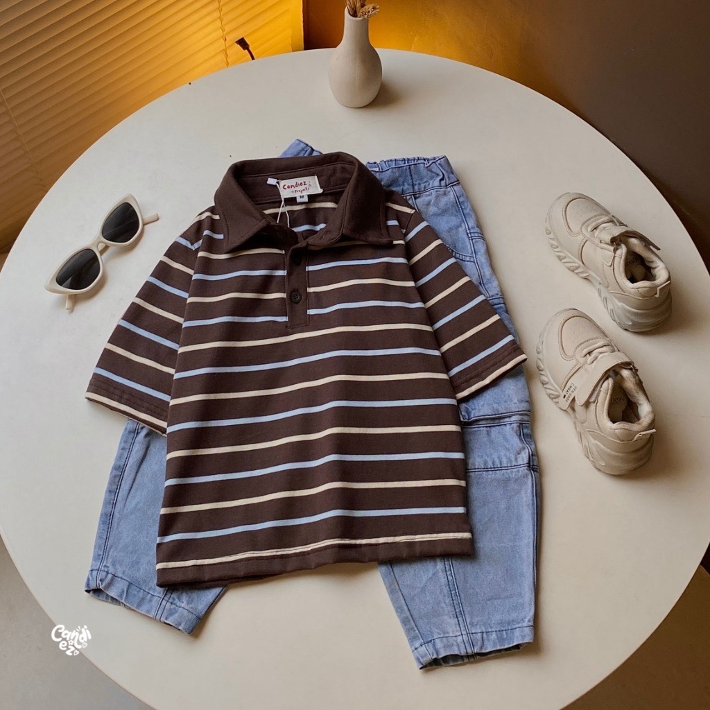 KANA KIDS Polo Oversized Sweatshirt | Chocolate