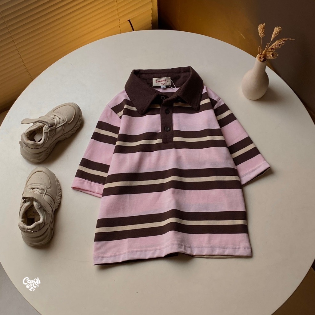 KANA KIDS Polo Oversized Sweatshirt | Pink Choco