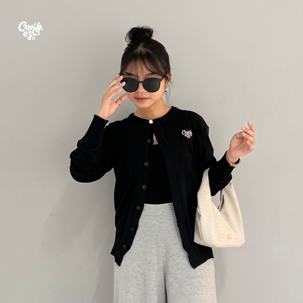 RAE Signature Basic Cardigan Knit | Black