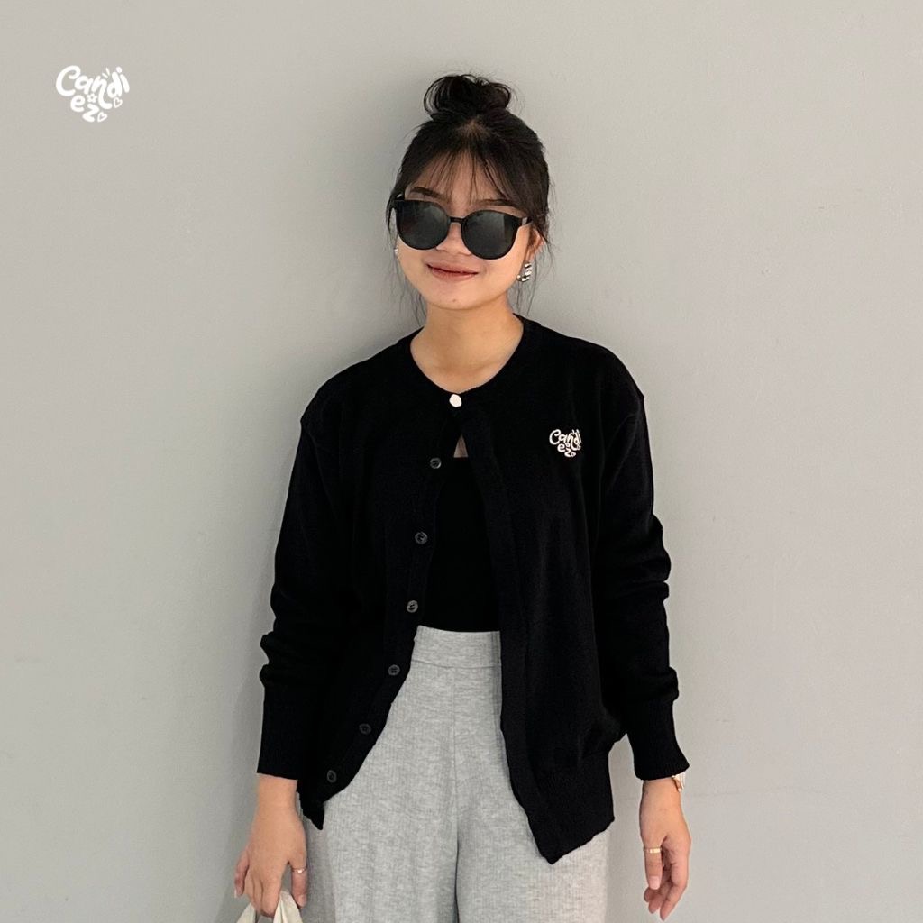 RAE Signature Basic Cardigan Knit | Black