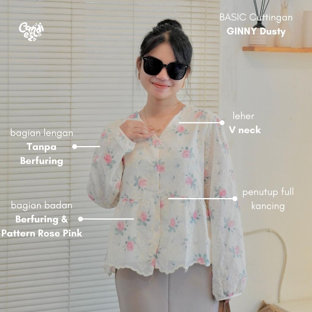 GINNY Premium Lace Top | Dusty