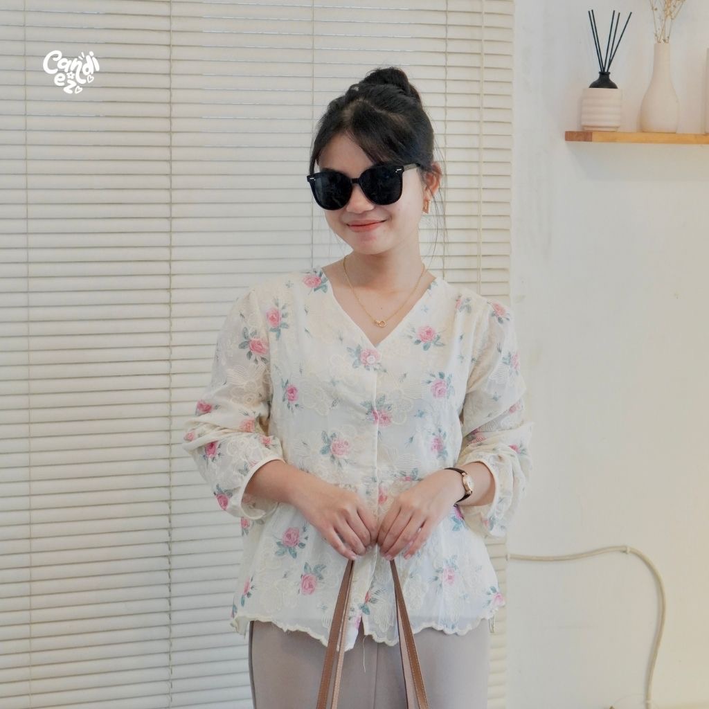 GINNY Premium Lace Top | Dusty