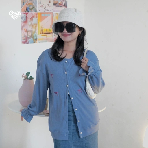 Image of LEONA Premium Sweater Cardi | Denim