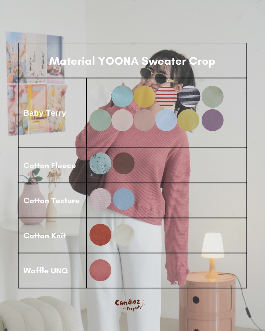 YOONA Oversized Sweater Crop | Blush Pink