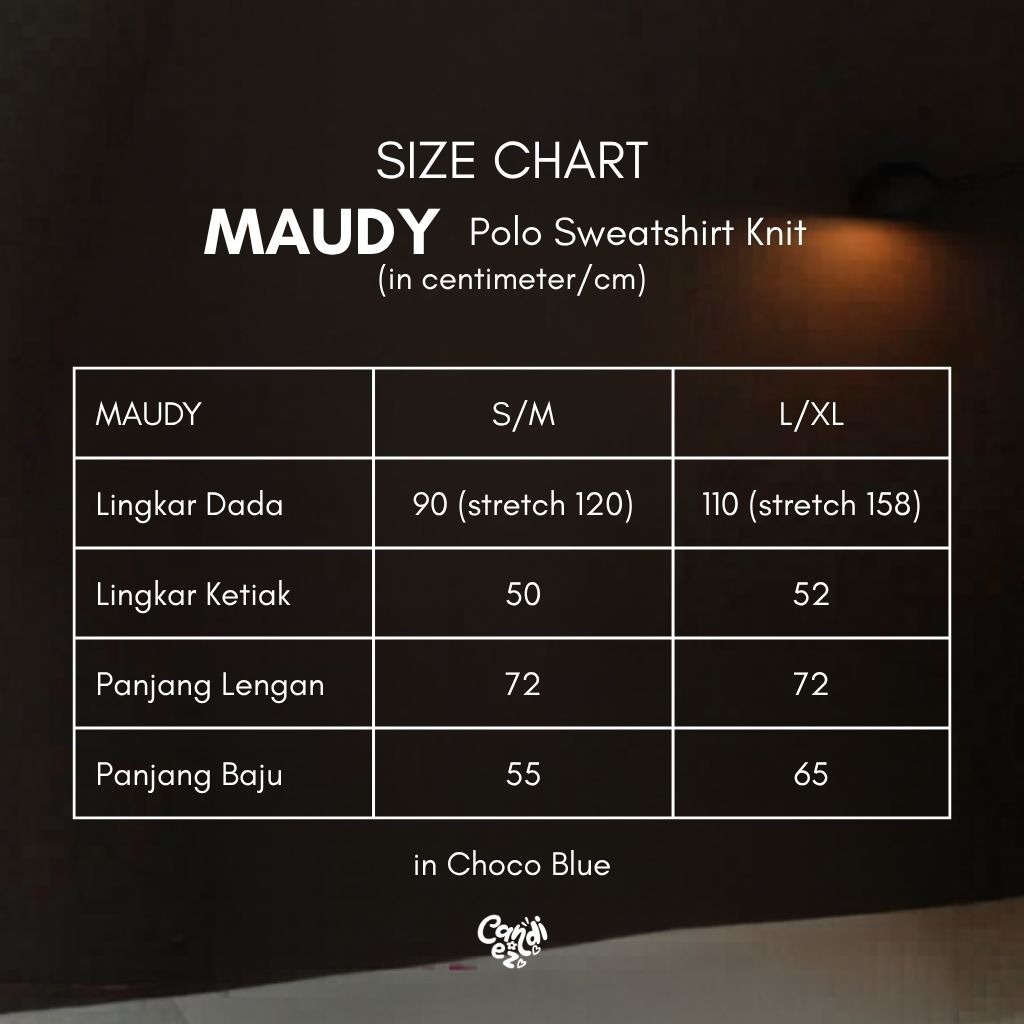 MAUDY Polo Sweatshirt Knit | Choco Blue