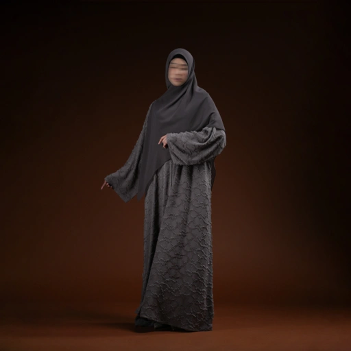 Image of NEHHAT LULU HONEY COMB ABAYA