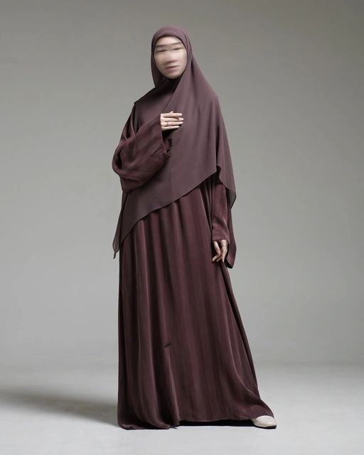 Image of Nuvel Big Rave Shadow Stripes Abaya