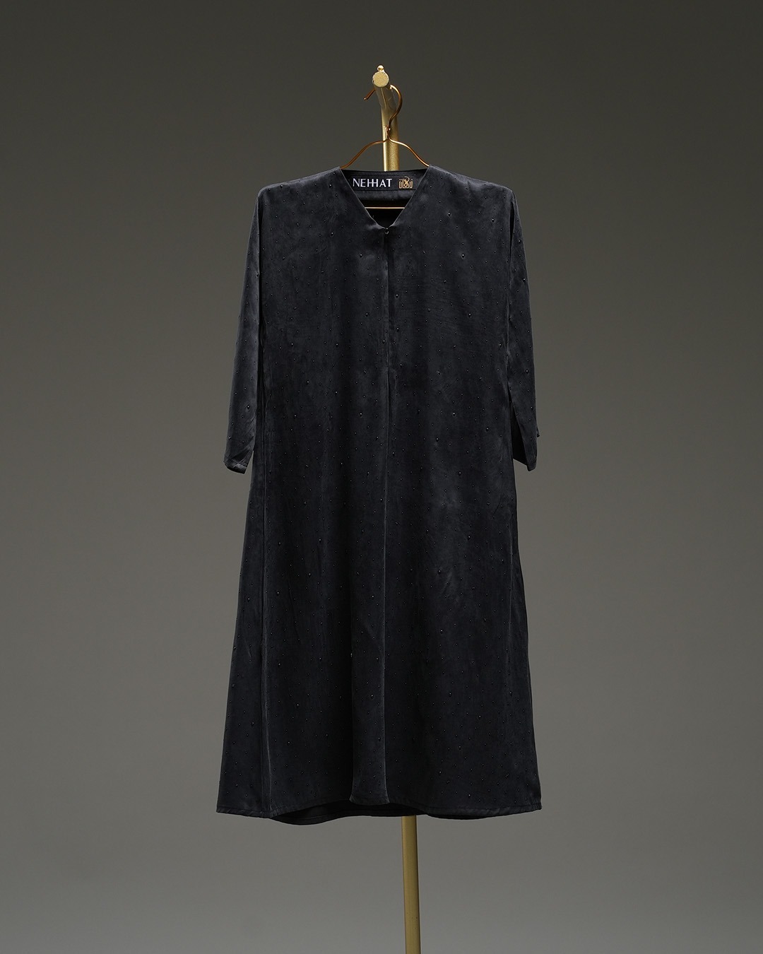 La Lustre Frosty Black Pearl Girl's Abaya