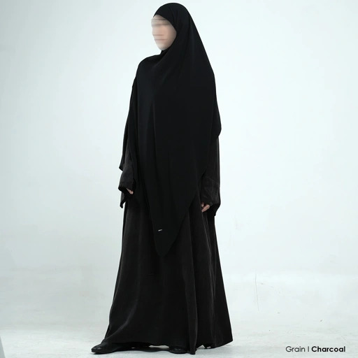 Image of Nehhat Nuvel Cupro Grain Abaya