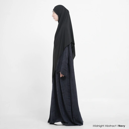 Image of NUVEL CUPRO MIDNIGHT ABSTRACT ABAYA