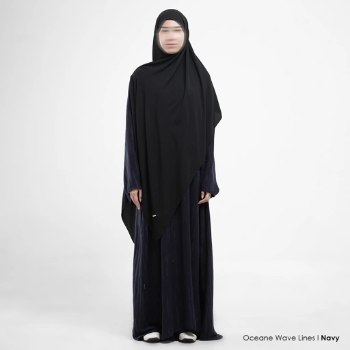Image of NUVEL CUPRO OCEANA WAVE LINES ABAYA