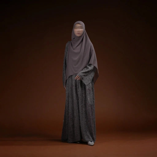 Image of NEHHAT LULU DIAMOND ABAYA