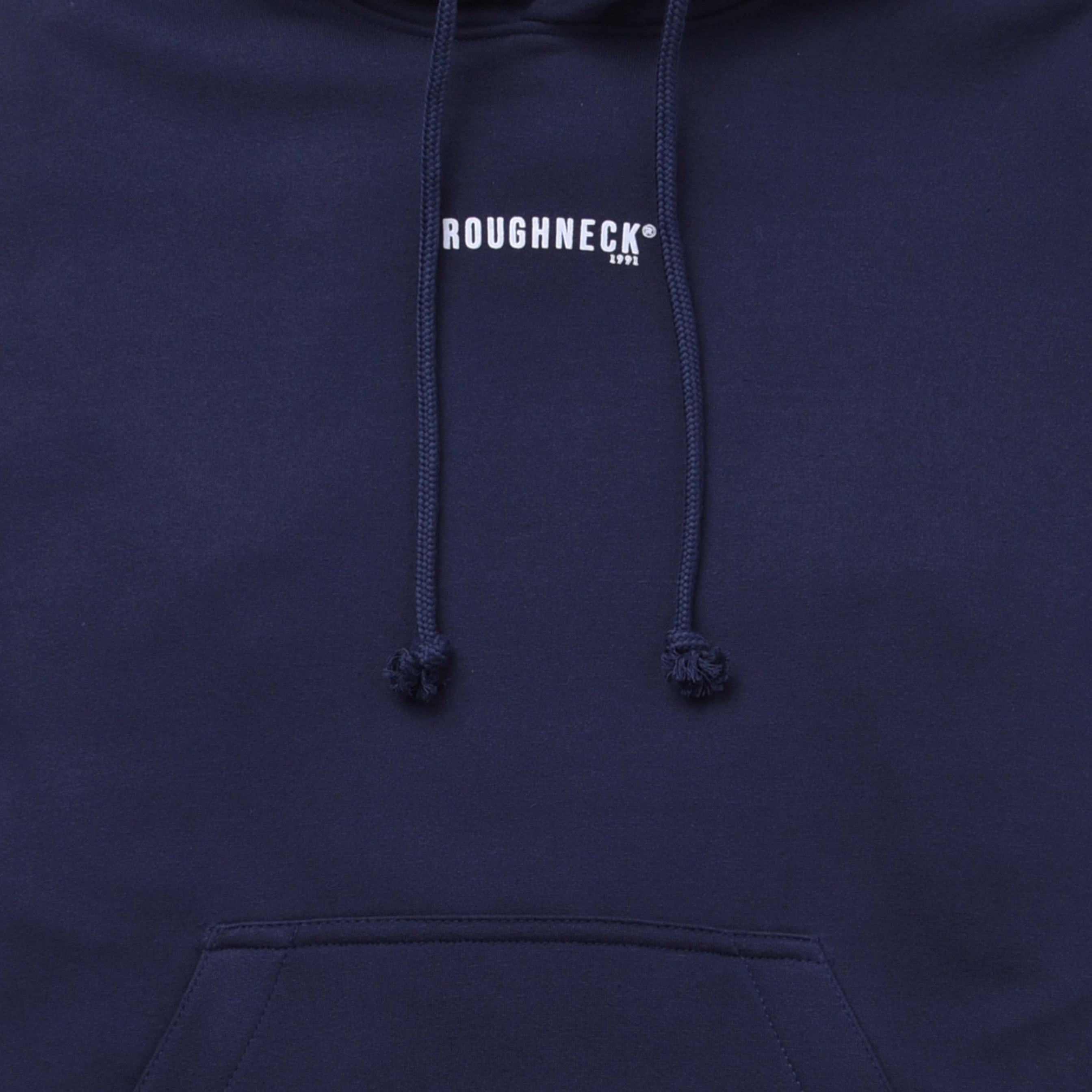 Roughneck H104 Navy Mini Sig White Hoodie
