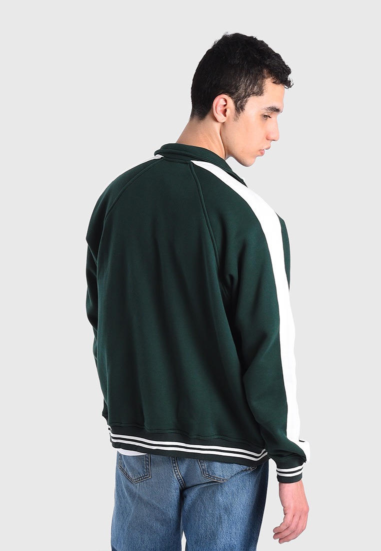 Roughneck VB011 Bottle Green Holographic Varsity Jacket