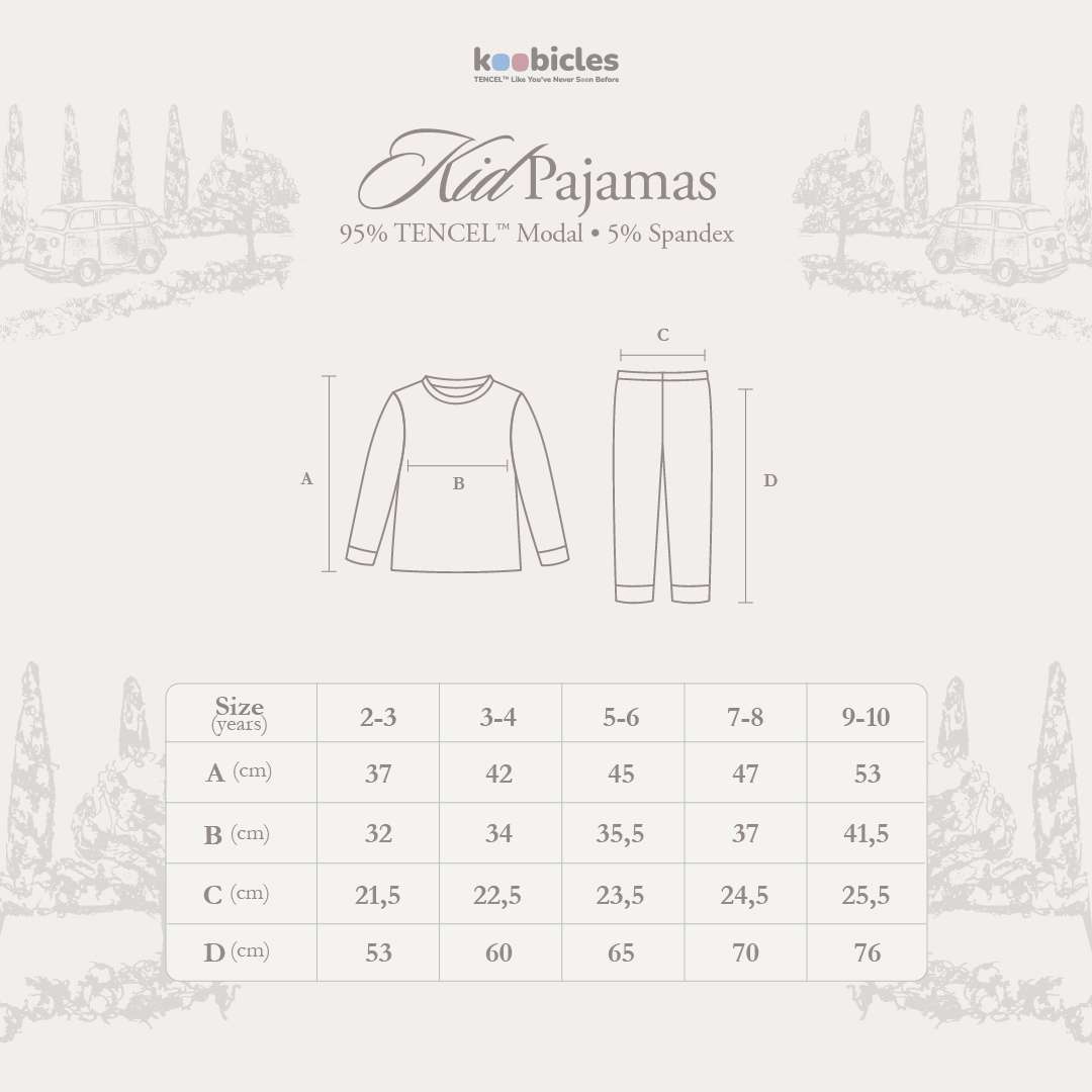 Koobicles Kid Pajamas TENCEL™ "Road Trip"
