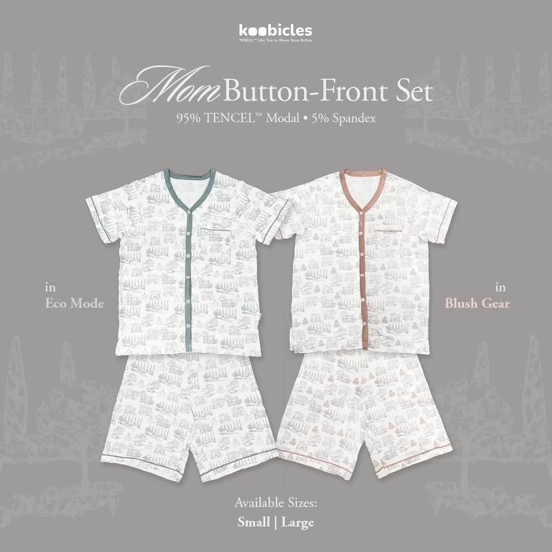 Koobicles Mom Button-Front Set TENCEL™ "Road Trip"