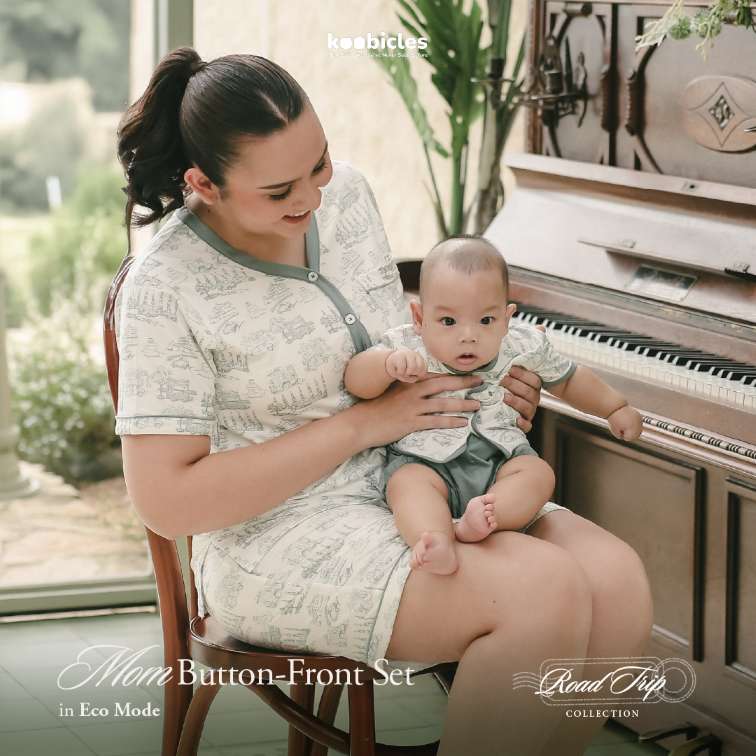 Koobicles Mom Button-Front Set TENCEL™ "Road Trip"