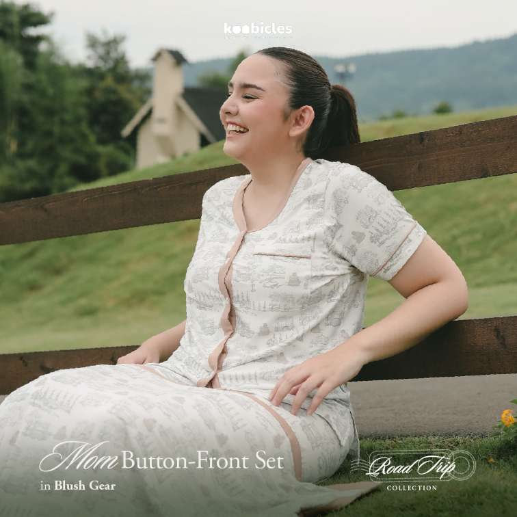 Koobicles Mom Button-Front Set TENCEL™ "Road Trip"