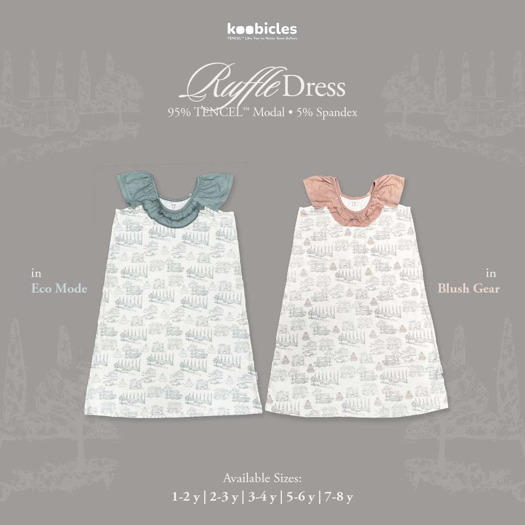 Koobicles Ruffle Dress TENCEL™ "Road Trip"