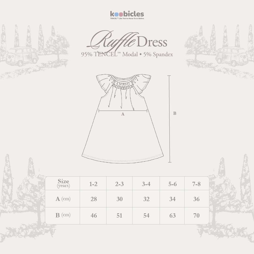 Koobicles Ruffle Dress TENCEL™ "Road Trip"