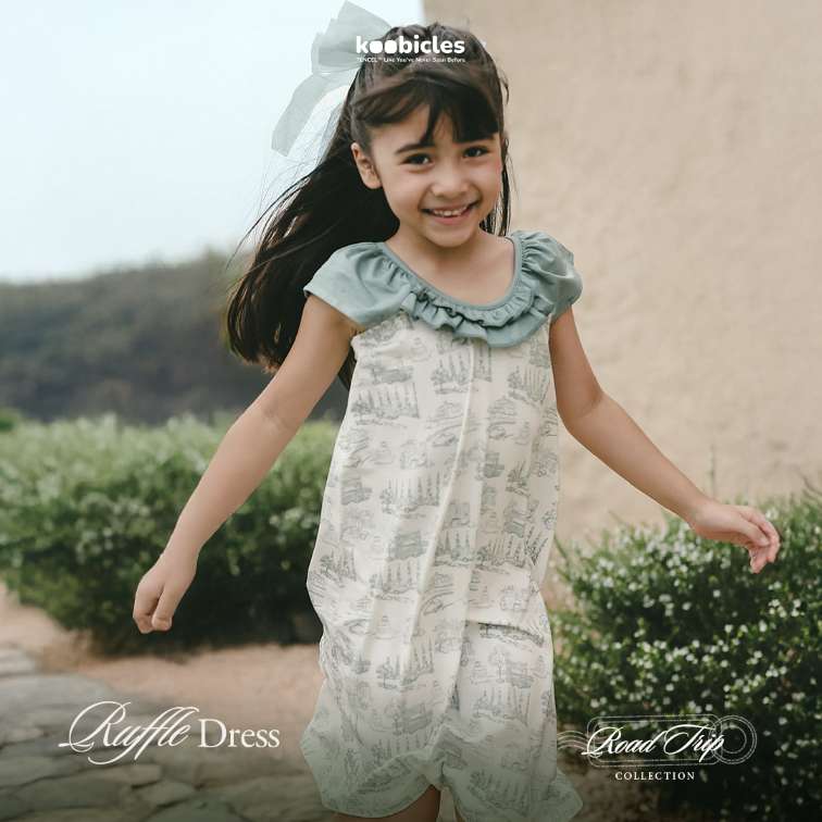 Koobicles Ruffle Dress TENCEL™ "Road Trip"