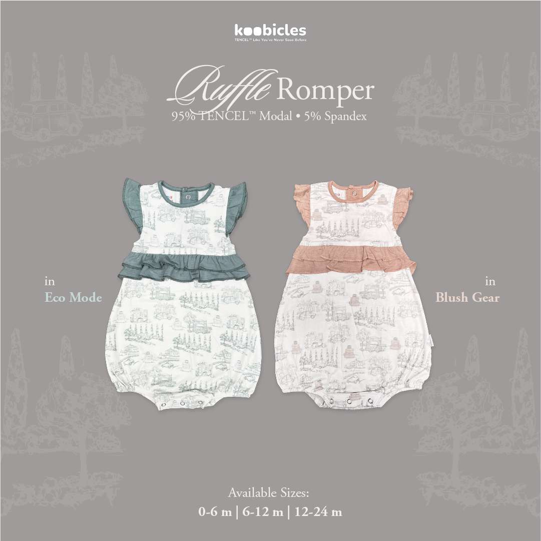 Koobicles Ruffle Romper TENCEL™ "Road Trip"