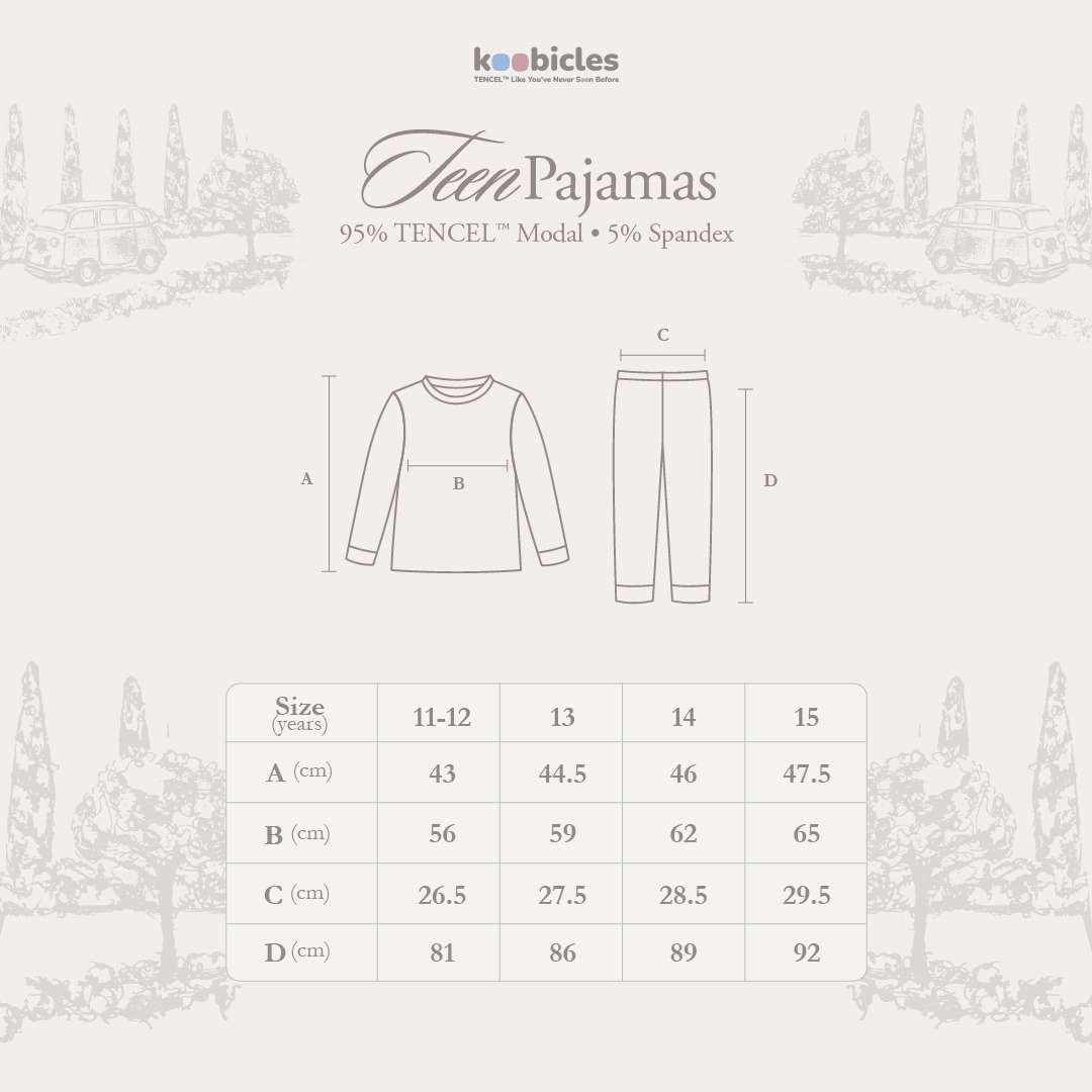 Koobicles Teen Pajamas TENCEL™ "Road Trip"