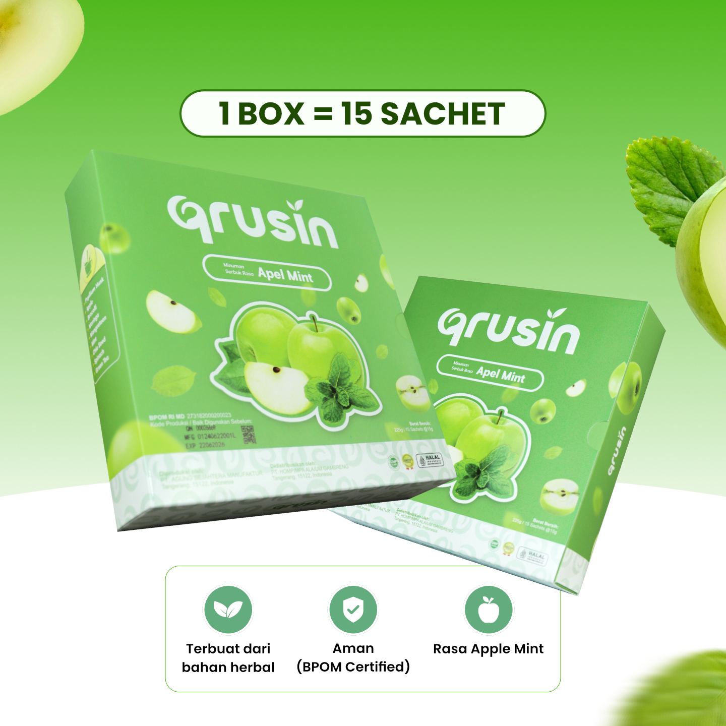 Qrusin Fiber - 1 Box isi 15 Sachet