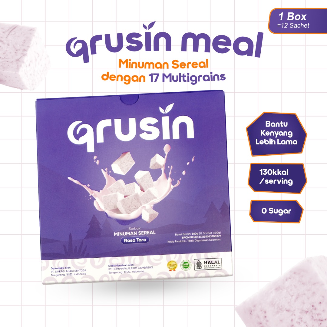 Qrusin Meal Multigran - 1 Box isi 12 Sachet