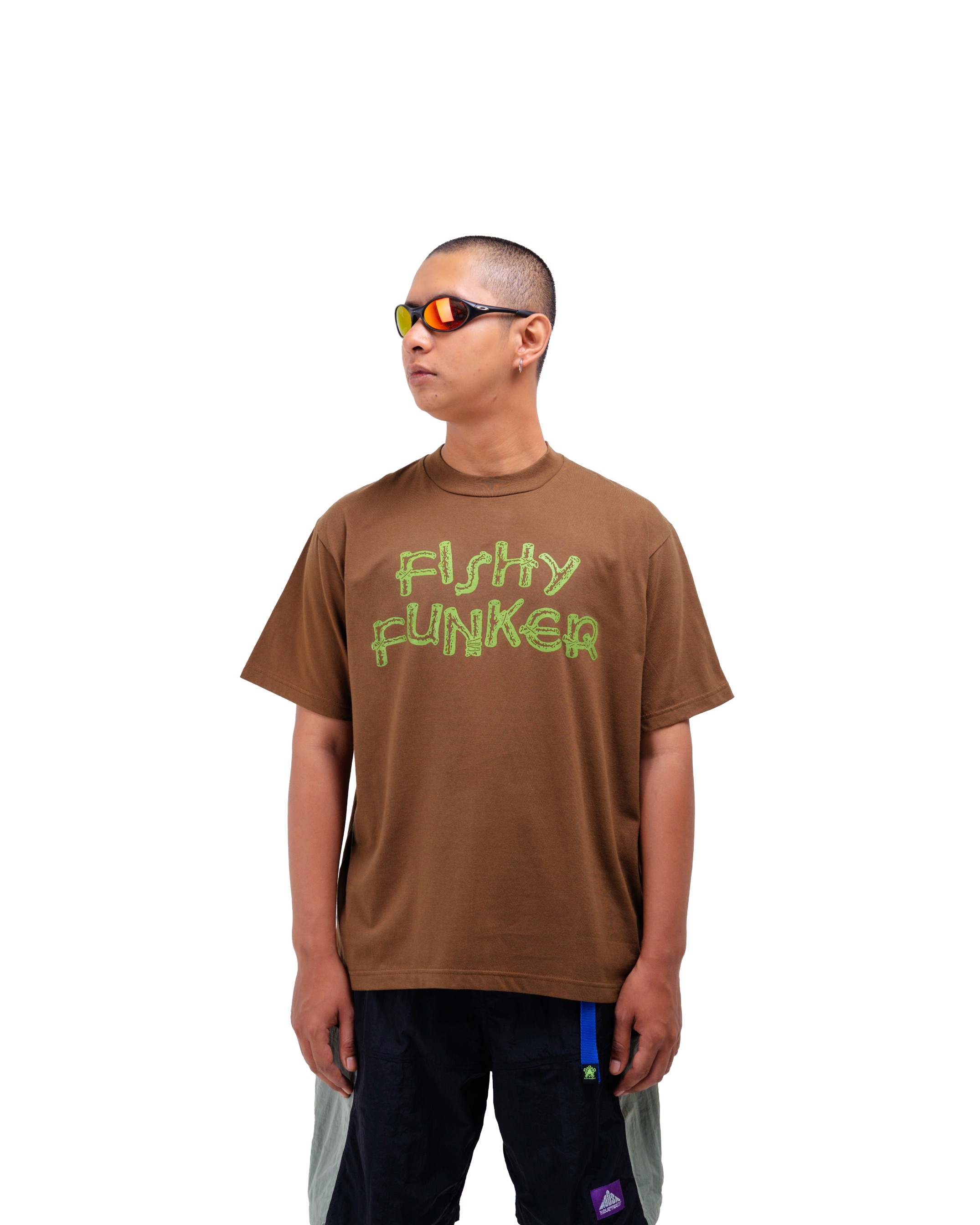 NOOSA Equipment Fishy Tee - Lime Brown