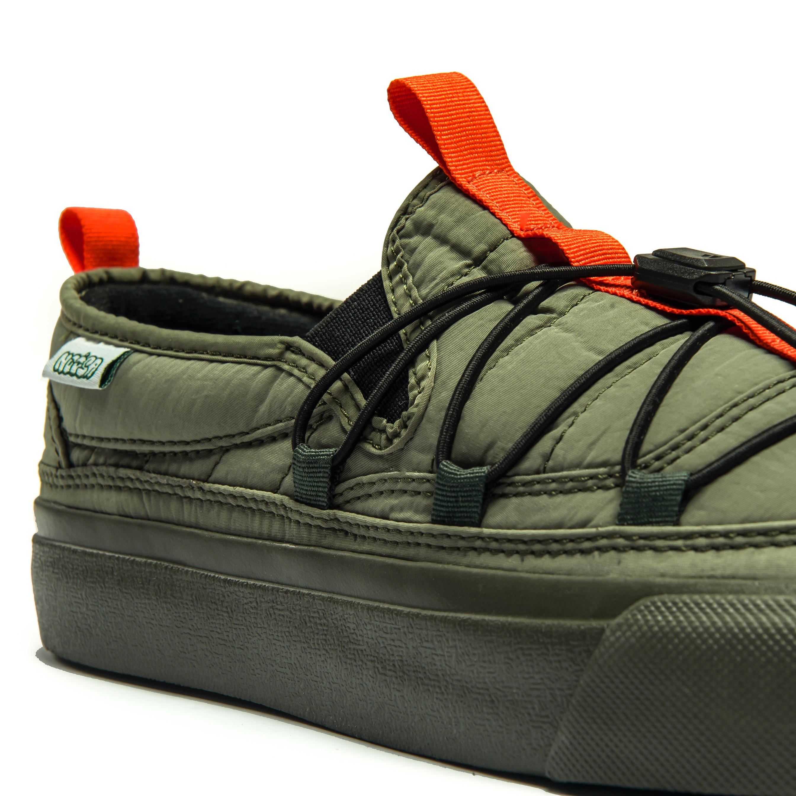 NOOSA Liberta Slip On Puffer Olive Green