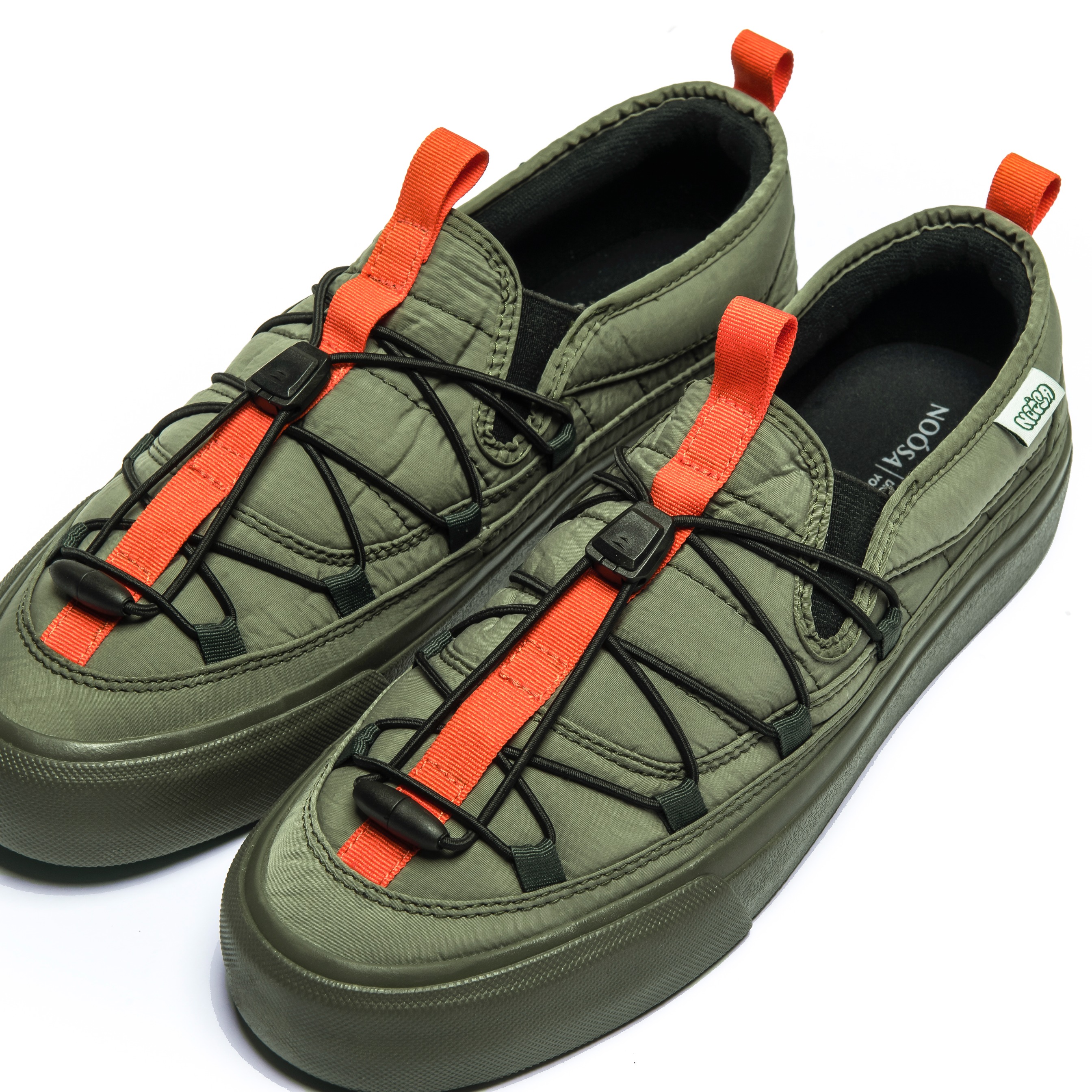 NOOSA Liberta Slip On Puffer Olive Green