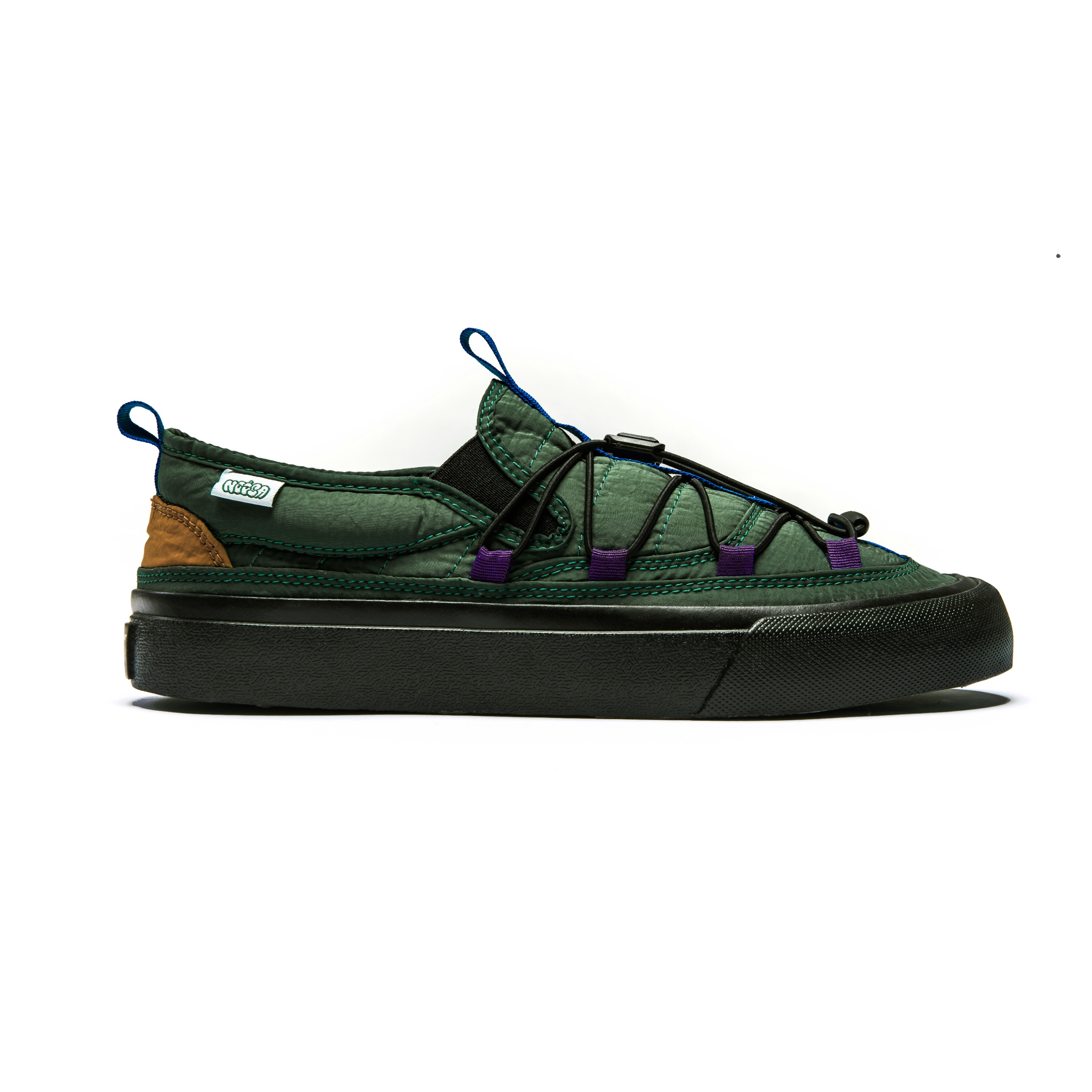 NOOSA Liberta Slip On Puffer Camel Green