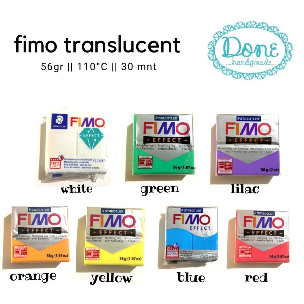 Image of Done Handymade Fimo effect translucent polymer clay modelling clay