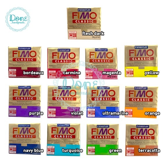 Image of Done Handymade Polymer Clay Fimo Classic modelling clay miniature clay doll art bahan craft