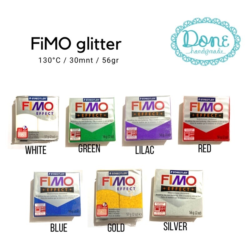 Image of Done Handymade polymer clay effect glitter fimo effect polymer clay modelling clay