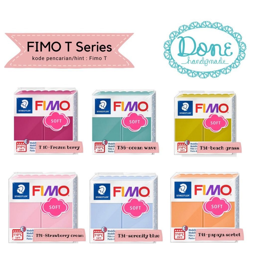 Image of Done handymade clay polymer clay FIMO T series handmade modelling clay
