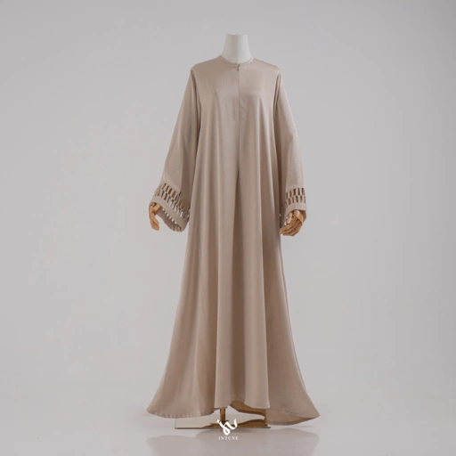 Intune Hijab Nafisha Gamis Golden Crush Abaya Umroh Haji Simple Elegan Dan Nyaman