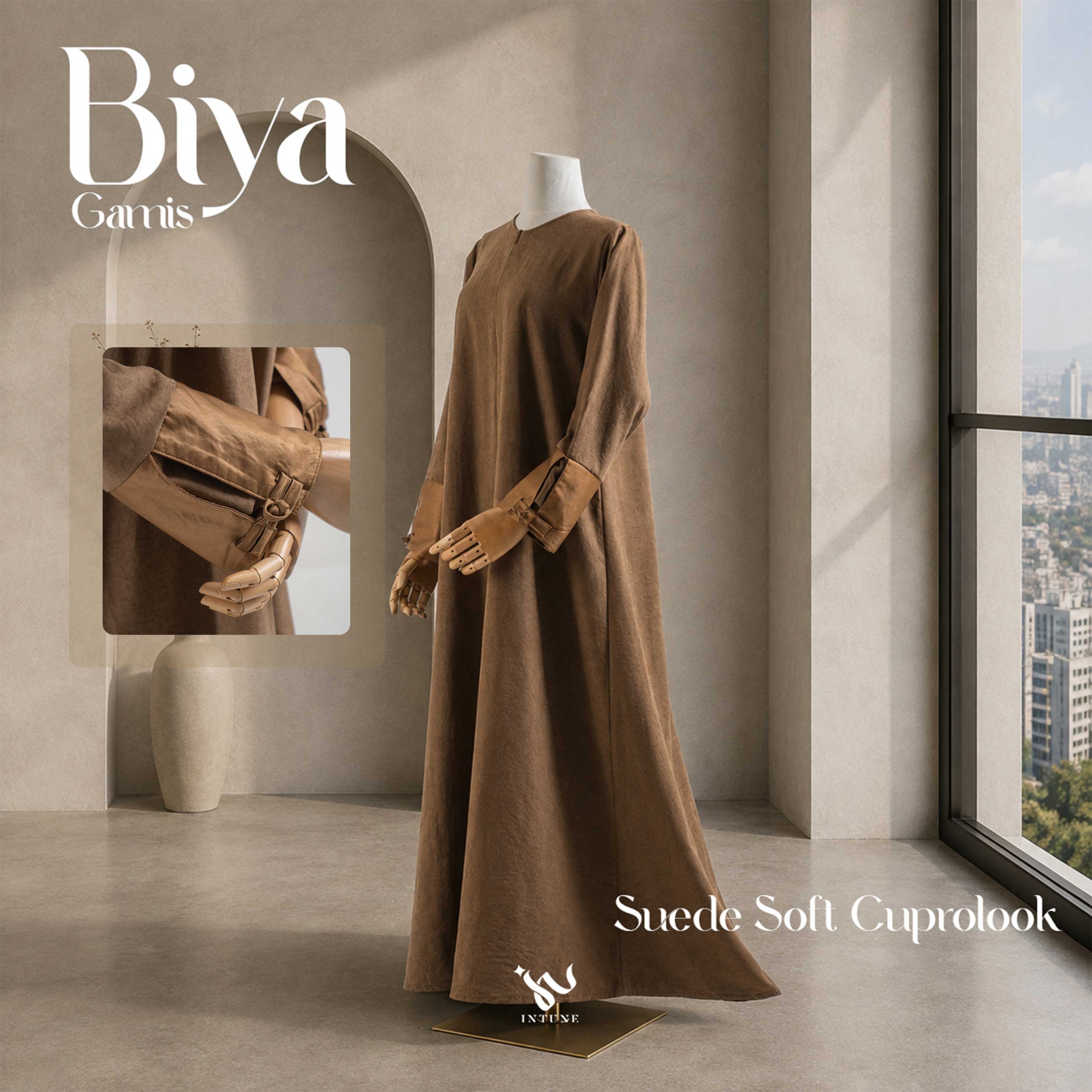 INTUNE HIJAB BIYA GAMIS SOFT SUEDE CUPROLOOK
