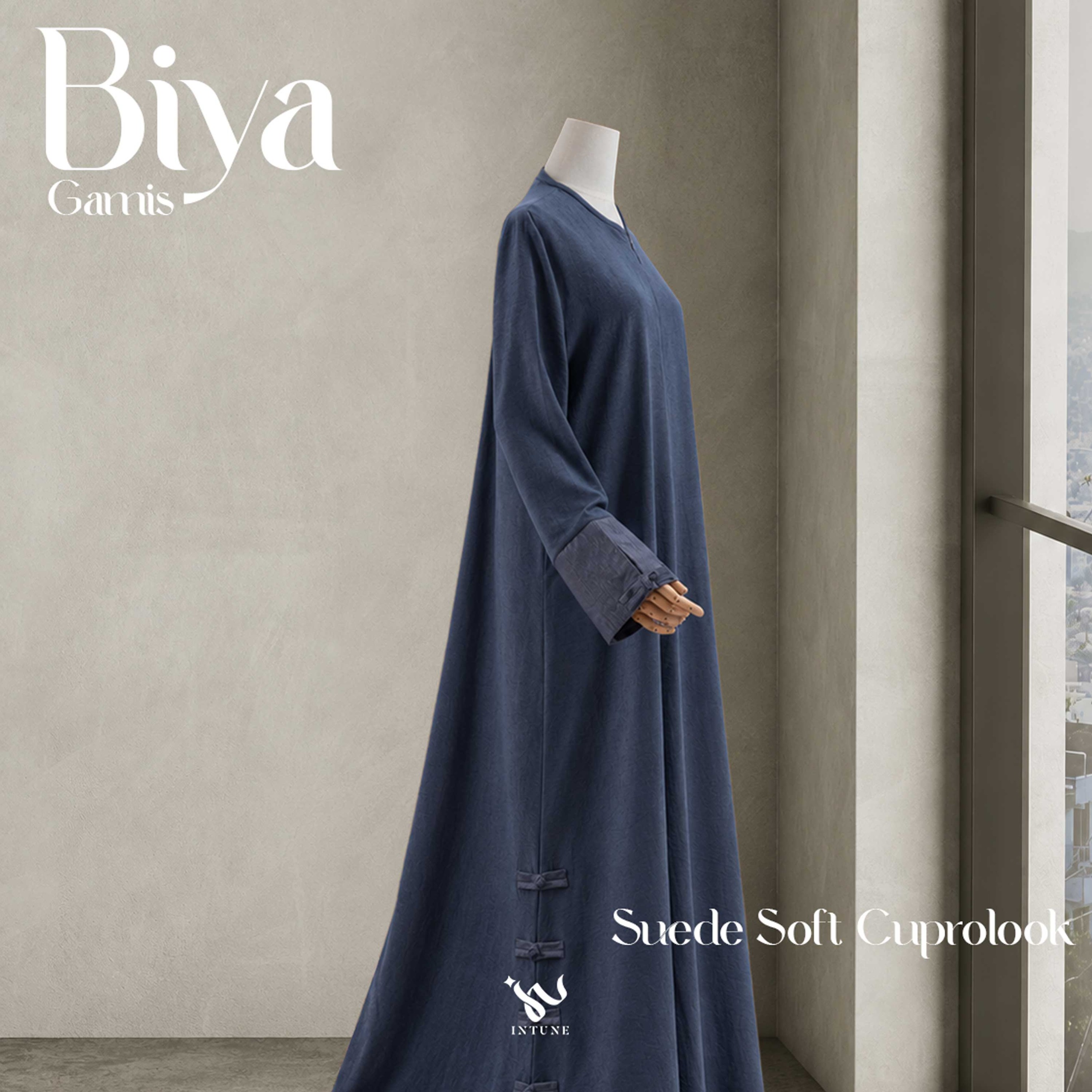 INTUNE HIJAB BIYA GAMIS SOFT SUEDE CUPROLOOK