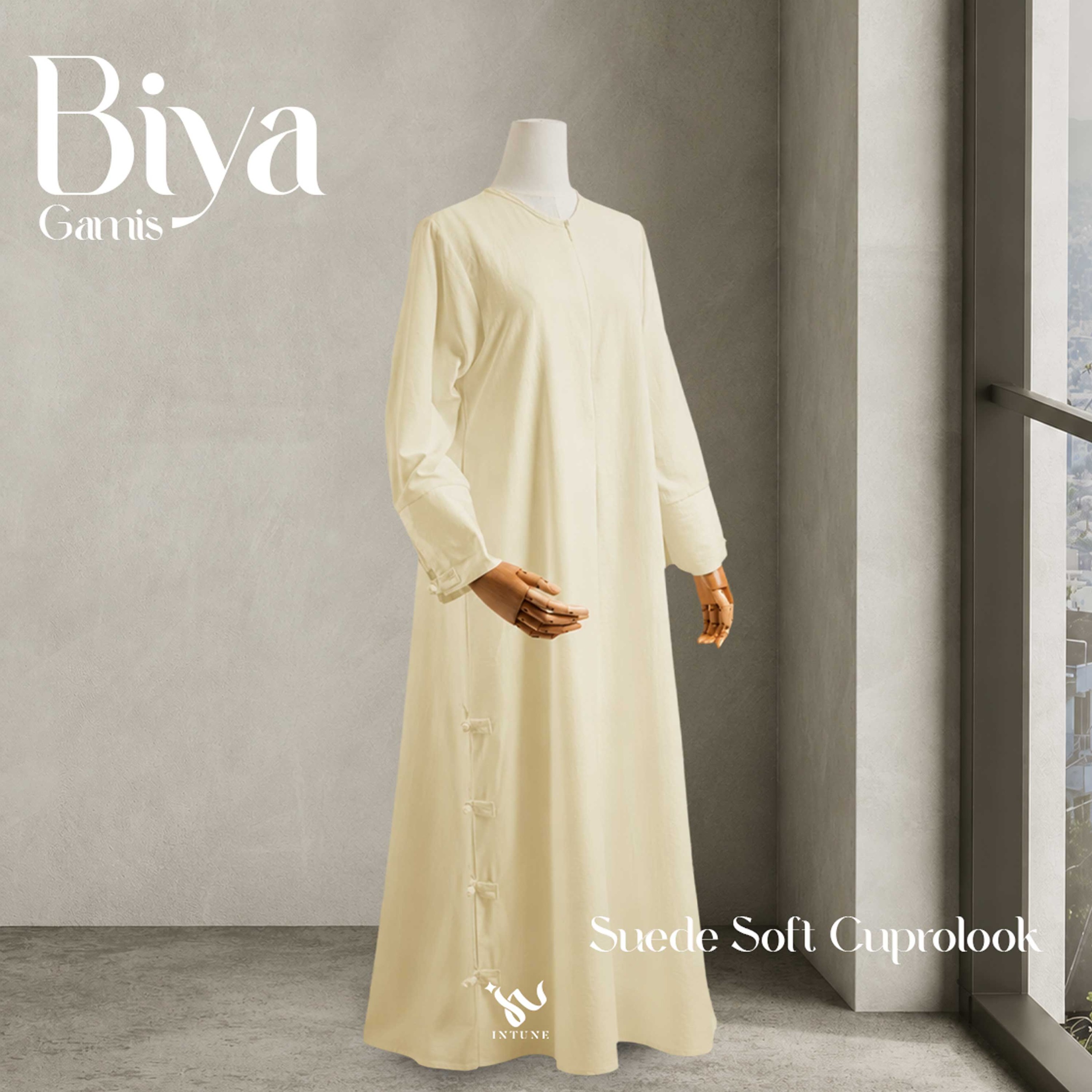 INTUNE HIJAB BIYA GAMIS SOFT SUEDE CUPROLOOK